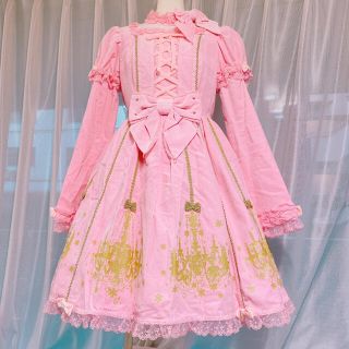 アンジェリックプリティー(Angelic Pretty)のAngelic Pretty シャンデリアプリントワンピース(ひざ丈ワンピース)