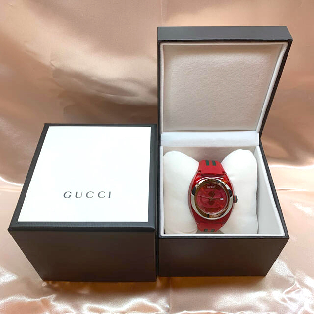 Gucci(グッチ)のSTA様専用☆GUCCI グッチ SYNC 18023636 腕時計 レッド メンズの時計(腕時計(アナログ))の商品写真