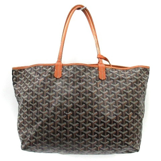 ゴヤール GOYARD サンルイ PM トートバッグ レザー ポーチ付き 茶