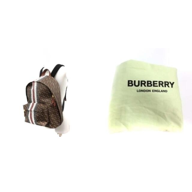 BURBERRY(バーバリー)のバーバリー TBモノグラム× ストライププリントデイパック 茶 黒 白 レディースのバッグ(リュック/バックパック)の商品写真