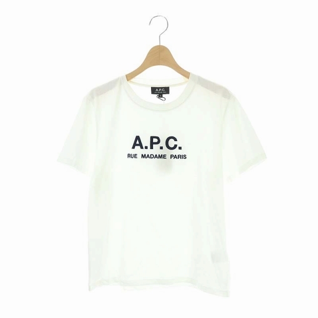 【新品】A.P.C.アーペーセー ロゴ刺繍Tシャツ★男女兼用　半袖★ 白Sサイズ