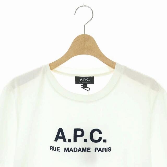 【新品】A.P.C.アーペーセー ロゴ刺繍Tシャツ★男女兼用　半袖★ 白Sサイズ