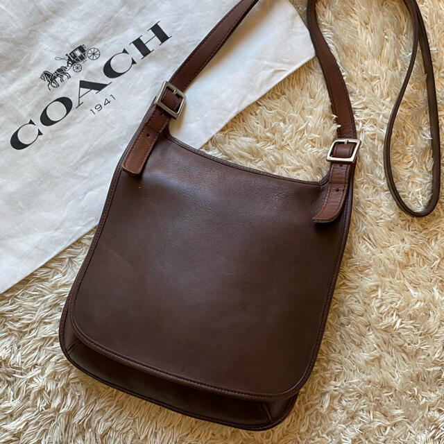 coach コーチ　ショルダーバッグ　ダークブラウン　美品