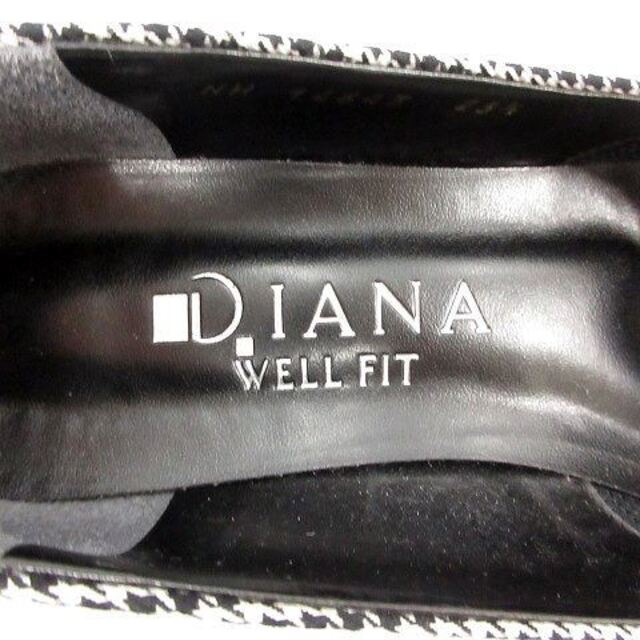 DIANA(ダイアナ)のダイアナ WELL FIT パンプス シューズ 千鳥格子 23.5cm 黒 白 レディースの靴/シューズ(ハイヒール/パンプス)の商品写真