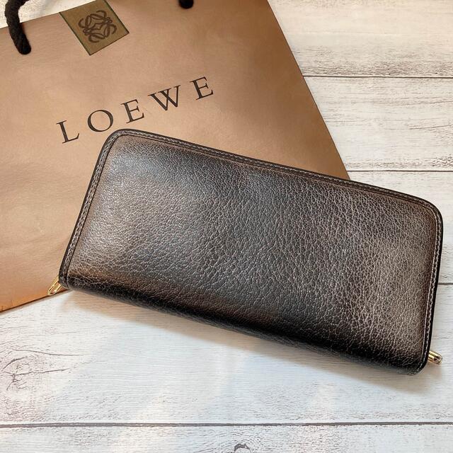 王道】LOEWE ロエベ アナグラム レディース 長財布 ゴールド カデナ