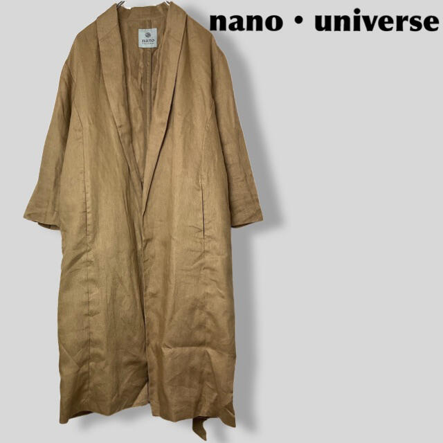 nano・universe(ナノユニバース)のnano・universe｜リネンロングコート レディースのジャケット/アウター(ロングコート)の商品写真