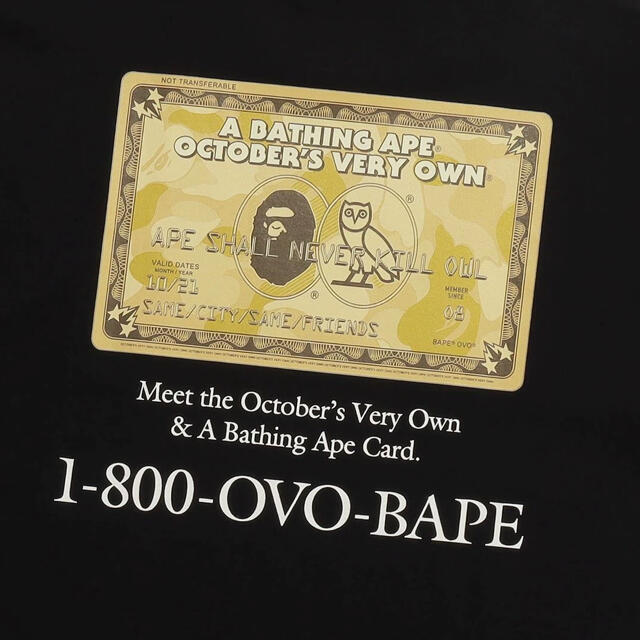 A BATHING APE(アベイシングエイプ)のA BATHING APE × October’s very own TEE メンズのトップス(Tシャツ/カットソー(半袖/袖なし))の商品写真