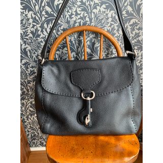 プラダ(PRADA)のPRADA オールドプラダ  ショルダーバッグ　三角プレート　ブラック　美品(ショルダーバッグ)