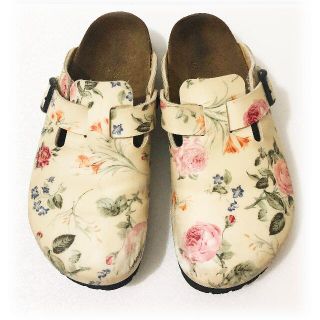 ビルケンシュトック(BIRKENSTOCK)のビルケンシュトック BOSTON  ボストン 花柄 廃盤 レア ビルケン 送料込(ミュール)