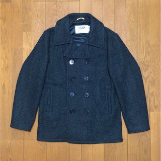 ショット(schott)の美品 Schott 753US Pコート 42 タイト スリム ピーコート 灰色(ピーコート)