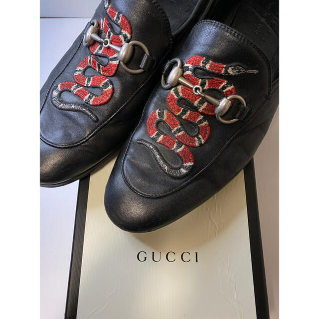 Gucci(グッチ)の【※レシート付き】GUCCI グッチ　スネーク ホースビット レザー ローファー メンズの靴/シューズ(スリッポン/モカシン)の商品写真