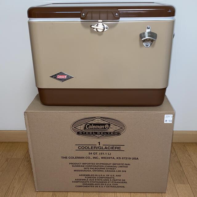 コールマン 54QT スチールベルトクーラー バターナッツ　Coleman