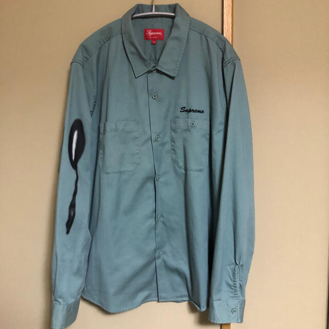 【Mサイズ送料込】supreme  rose l/s work shirt