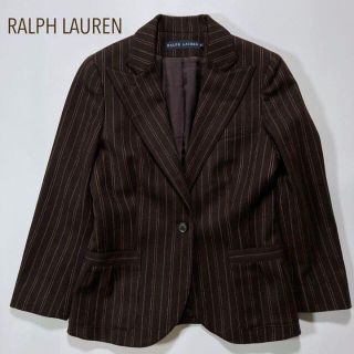 ラルフローレン(Ralph Lauren)のRALPH LAUREN カシミヤ混 ウール テーラードジャケット 9号 茶系(テーラードジャケット)