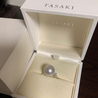 タサキ(TASAKI)の【ご専用】TASAKIタサキ白蝶12.6cm大玉‼️0.36ctダイヤ付きリング(リング(指輪))