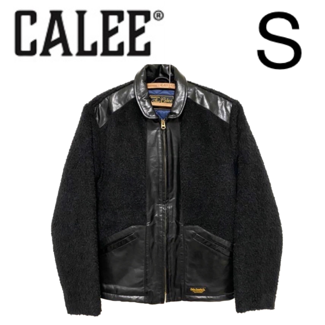 CALEE  ALPACA SPORTS JACKET Sサイズ レザー 黒