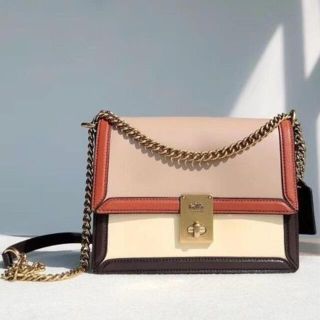 訳ありCoachハットンカラーブロック2wayショルダーバッグ