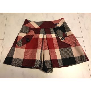 バーバリーブルーレーベル(BURBERRY BLUE LABEL)のBURBERRY BLUE LABEL/赤チェックキュロット34サイズ(キュロット)