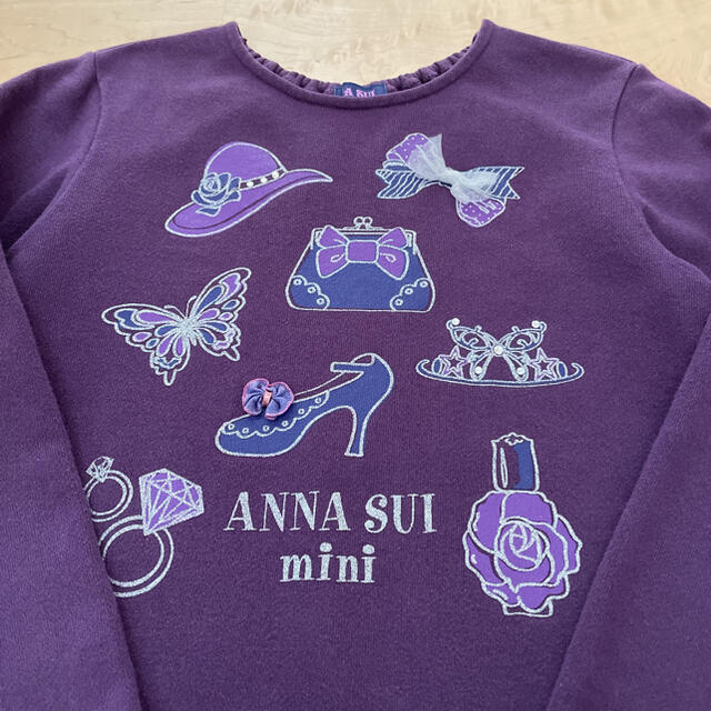 ANNA SUI MINI 胸元スパンコールトレーナー