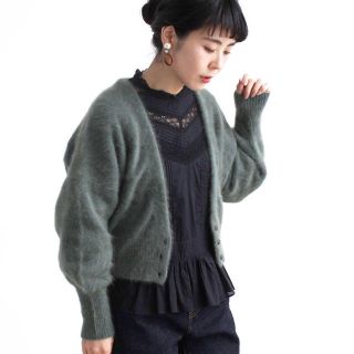 ドットアンドストライプスチャイルドウーマン(Dot&Stripes CHILDWOMAN)のDot＆Stripes CHILD WOMAN  ショートVネックカーディガン(カーディガン)