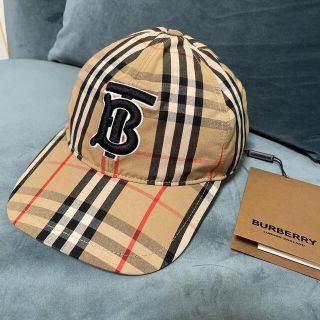 バーバリー(BURBERRY)の新品☆ バーバリーBURBERRYキャップ帽子バーバリーチェックTB立体刺繍(キャップ)