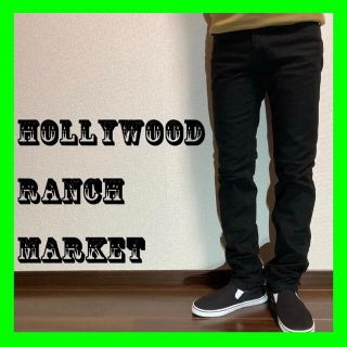 ハリウッドランチマーケット(HOLLYWOOD RANCH MARKET)の【H.R.MARKET】ハリウッドランチマーケット ブラック ストレッチデニム(デニム/ジーンズ)