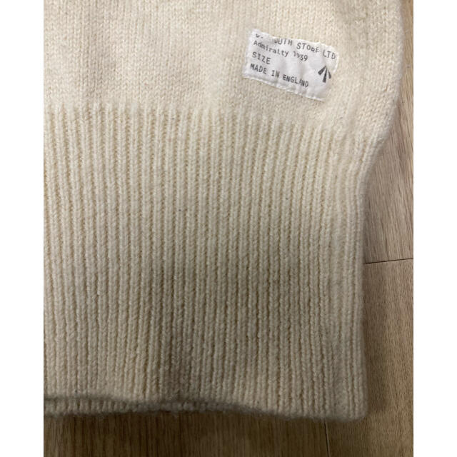 70s vintage wool white knit レディースのトップス(ニット/セーター)の商品写真