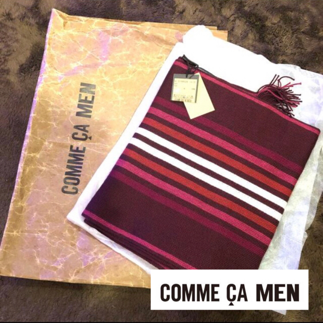 ◇新品未使用◇ COMME CA MEN マフラー　レッド