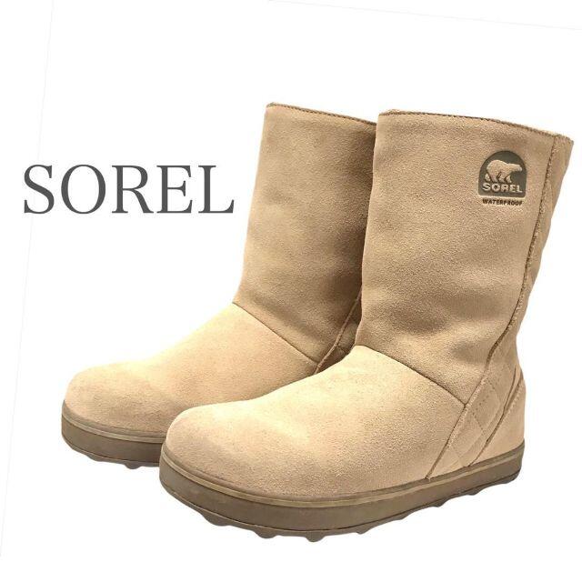 SOREL(ソレル)のSOREL　ソレル　ムートンブーツ　グレイシーショート　ベージュ 　スエード レディースの靴/シューズ(ブーツ)の商品写真