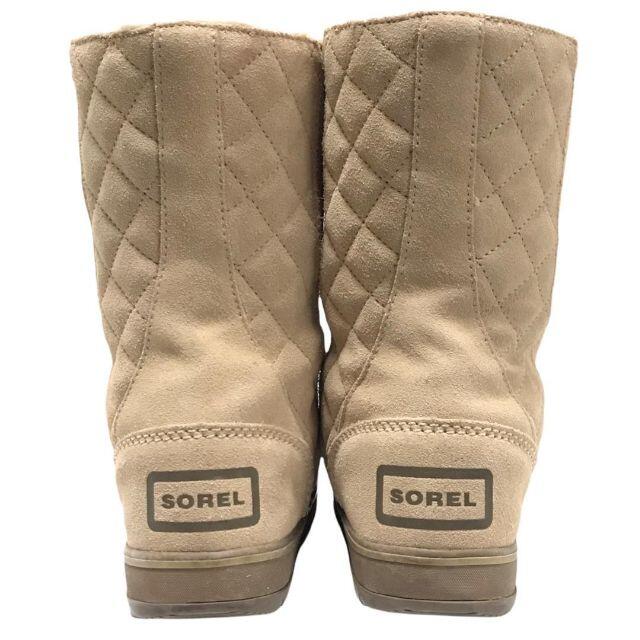 SOREL(ソレル)のSOREL　ソレル　ムートンブーツ　グレイシーショート　ベージュ 　スエード レディースの靴/シューズ(ブーツ)の商品写真