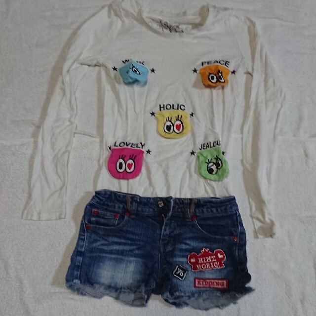 CHU XXX(チュー)のCHU XXX 150 上下 ショーパン 長Tシャツ キッズ/ベビー/マタニティのキッズ服女の子用(90cm~)(Tシャツ/カットソー)の商品写真