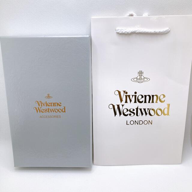 Vivienne Westwood(ヴィヴィアンウエストウッド)のヴィヴィアンウエストウッド 長財布 レザー ラウンドファスナー ネイビー 赤 レディースのファッション小物(財布)の商品写真
