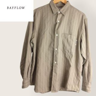 ベイフロー(BAYFLOW)のBAYFLOW ベイフロー　ストライプ　オーバーシャツ　Mサイズ(シャツ)