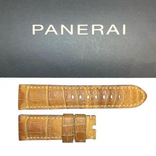 パネライ(PANERAI)の【美品】パネライ 純正 アリゲーターベルト　ルミノール 44mm 尾錠用(レザーベルト)