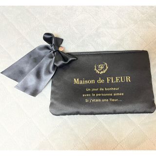 メゾンドフルール(Maison de FLEUR)のMaison de FLEUR マスクケース 黒 リボン 地雷系 量産型(ポーチ)