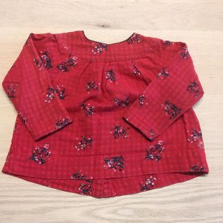 プチバトー(PETIT BATEAU)のプチバトー  トップス　18m 81cm 赤　美品(シャツ/カットソー)