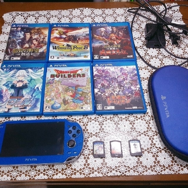 PSVita1100 ブルー+ソフト9本+充電器+本体カバー