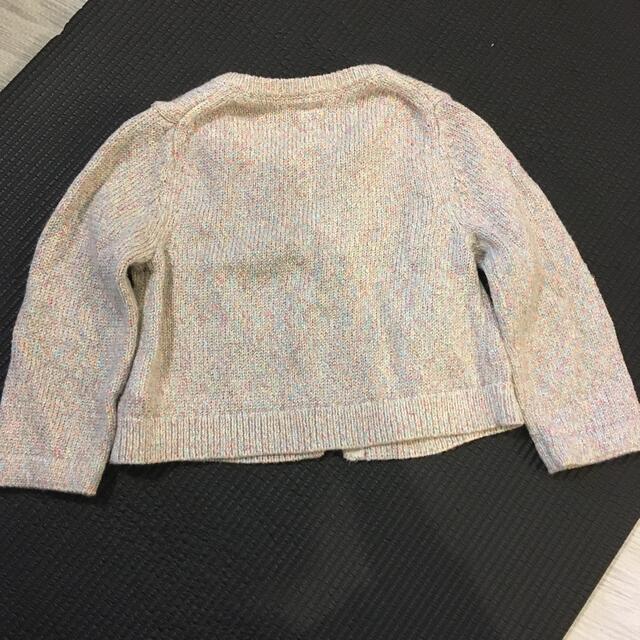 babyGAP(ベビーギャップ)のラメニットカーディガン babygap キッズ/ベビー/マタニティのキッズ服女の子用(90cm~)(カーディガン)の商品写真