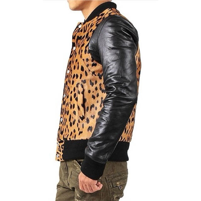 BALMAIN - BALMAIN HOMME 定価83万 ハラコ 豹柄 レザー ジャケット 44