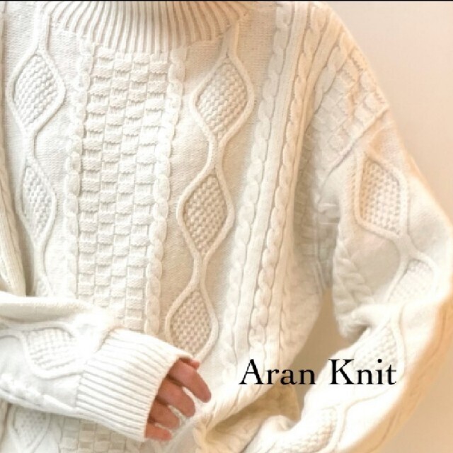 L'Appartement// Aran Knit // ホワイト 国内最安値! www.ciclismoxxi