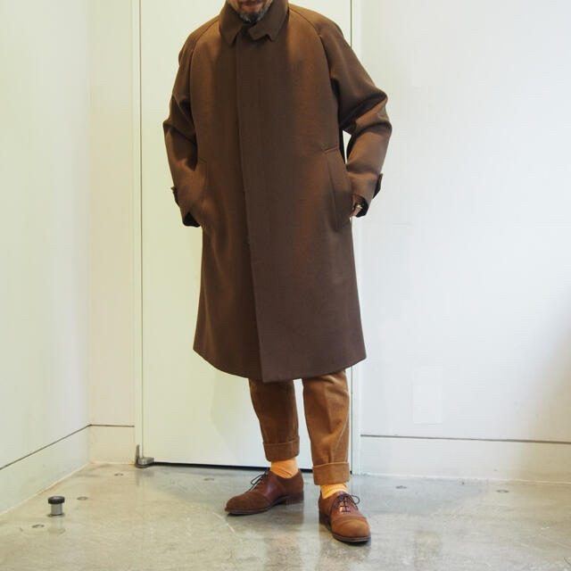 CARUSO ZERO COAT ウールギャバジン コート ブラウン サイズ48の CARUSO ZERO COAT ウールギャバジン コート ブラウン サイズ48の