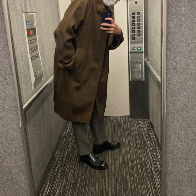 CARUSO ZERO COAT ウールギャバジン コート ブラウン サイズ48の通販