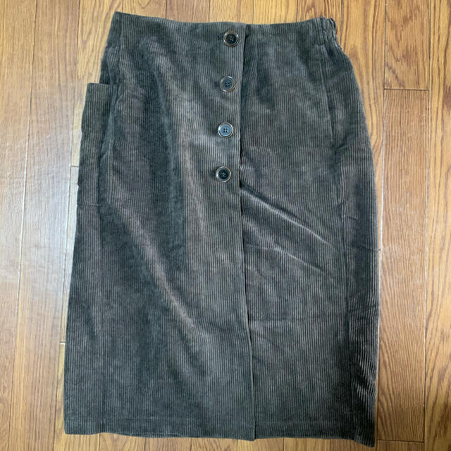 プチプラのあや　コーデュロイ　コールナロースカート レディースのスカート(ひざ丈スカート)の商品写真