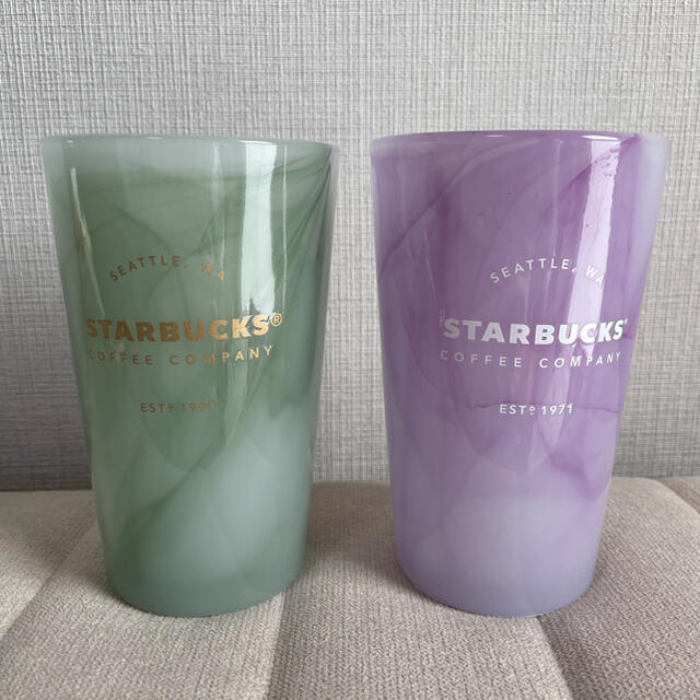 Starbucks Coffee(スターバックスコーヒー)のスターバックスStarbucks 中国限定ガラスタンブラー2個セット インテリア/住まい/日用品のキッチン/食器(タンブラー)の商品写真