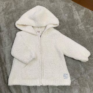 カシウエア(kashwere)のカシウェア　ベビー　ホワイト　モコモコ　アウタ　12-18M(ジャケット/上着)