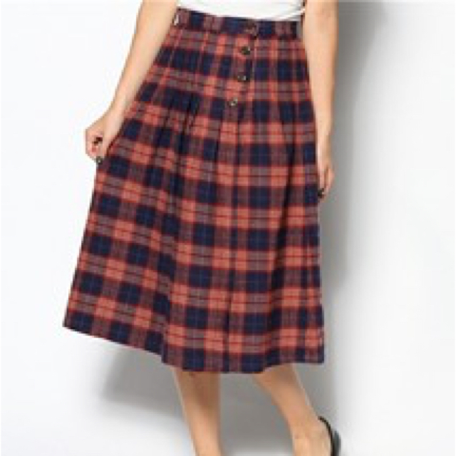 SM2(サマンサモスモス)のヘリンボーン チェック プリーツスカート * レディースのスカート(ひざ丈スカート)の商品写真