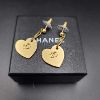 CHANEL - 確実正規品 シャネル ハート ぶら下がり ピアスの通販 by