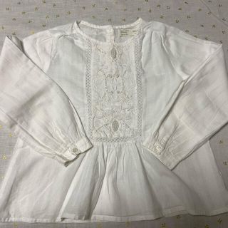 ザラキッズ(ZARA KIDS)のZARA キッズ  （116cm〜）刺繍ビーズ付きブラウス(Tシャツ/カットソー)