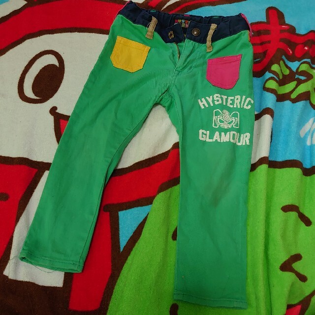 HYSTERIC MINI(ヒステリックミニ)のえむロゴ 緑 キッズ/ベビー/マタニティのキッズ服女の子用(90cm~)(パンツ/スパッツ)の商品写真
