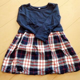 子ども服90cm　冬服ワンピース(ワンピース)